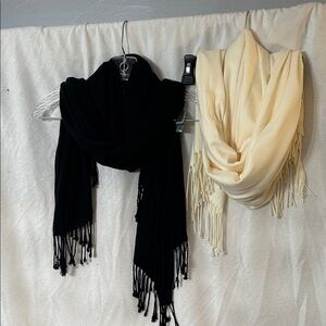 Black and Cream Scarves